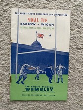 Rugby League Challenge Cup Final Programme 5th May 1951 Barrow v Wigan