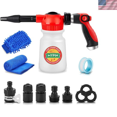 #ad New Rotary Dial 16 in 1 Foam Cannon Adjustable Hose Wash Sprayer with 2.5 ... $31.99
