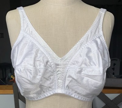 B9 NOS VTG WALMART SIMPLY BASIC 40D CLASSIC WHITE MODEST PROMO BRA 5358 NYLON