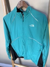 The North Face Teal Windbreaker Jacket Full Zip Reflective Trim Women  s M