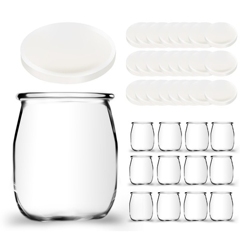 Lot de 12 Pots de Yaourt en