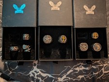 GTHIC Stainless Steel 8 Piece Ring Set for Men Women with Various Sizes