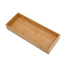 Bamboo Drawer Organizer - Kitchen Utensil Organizer Silverware Tray Cutlery H...