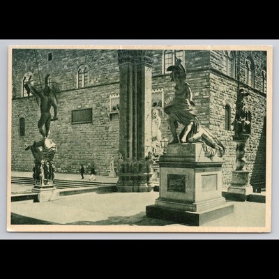 Vintage Postcard Florence Italy La Loggia dei Lanzi Unposted Scenic Collectible