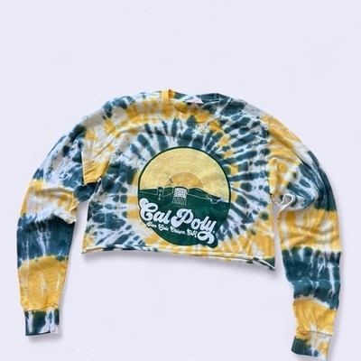 Throwback x Uscape Apparel Cal Poly San Luis Obispo Cropped Long Sleeve Small