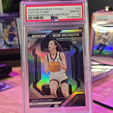 2024 Panini Prizm Draft Picks Caitlin Clark RC New Recruits Silver #14 PSA 10