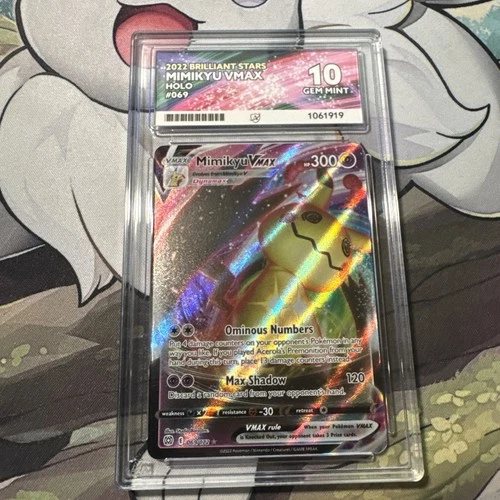 Pokemon TCG Brilliant Stars Mimikyu Vmax Ace 10