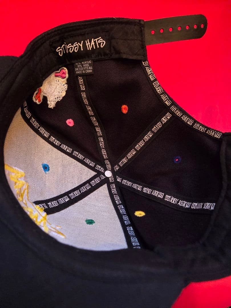 Stussy Leather Cap Limited Rare Y2K 2tone Snapback Used thumbnail 7