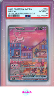 MEW EX 151 ULTRA PREMIUM COLL POKEMON SVP EN SV BLACK STAR PROMO 2023 053 PSA 10
