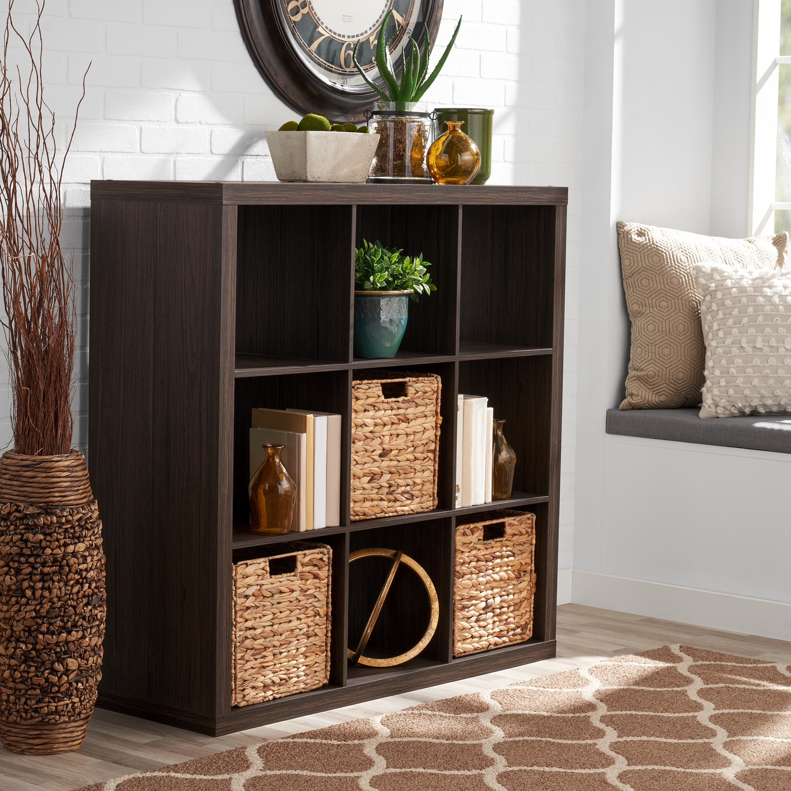 9-Cube Storage Organizer, Bookcase, Display Compartment, Ope