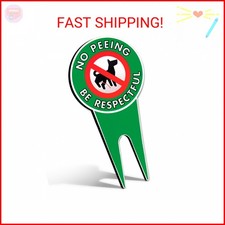6"x12" No Peeing Dog Sign  Dog Stake for Yard Pick Up After Your Dog Sign  No