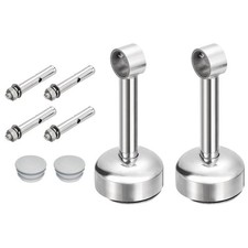 4 Set Ceiling Mount Curtain Rod Bracket 25mm/0.98" Pipe Length 150mm/5.91"