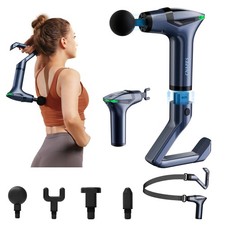 3-in-1 Percussion Massage Gun with Extension Handle - Detachable Muscle Massa...