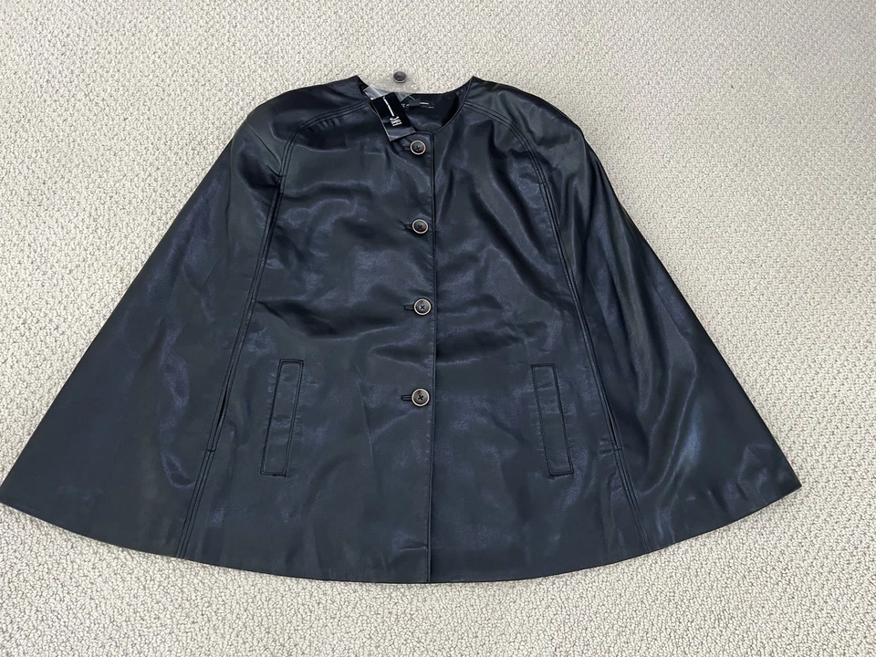 inc international concept mujer capa imitación cuero negro talla S NUEVA CON ETIQUETA Foto 3 de 4