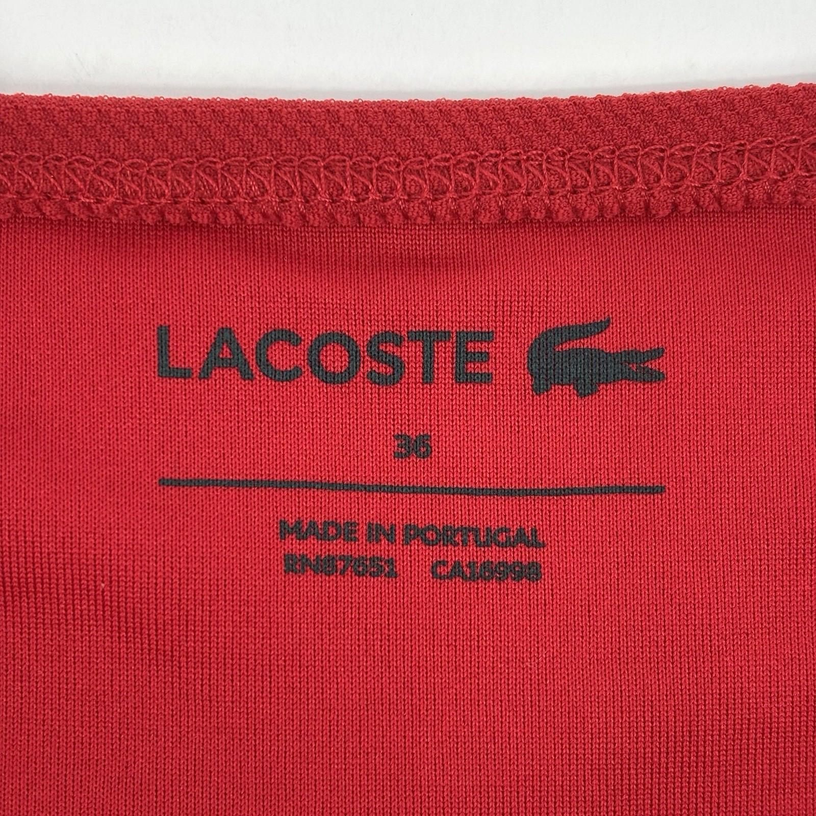 Lacoste Technical Jersey Bikini Swimsuit Bottom Logo Red Women's Size 4 NWT thumbnail 10