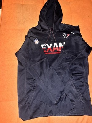 Nike Houston Texans NFL Hoodie Mens Small Navy Blue Therma-FIT Onfield Apparel