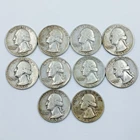 1950s Washington Silver Quarters Lot Of 10 #1