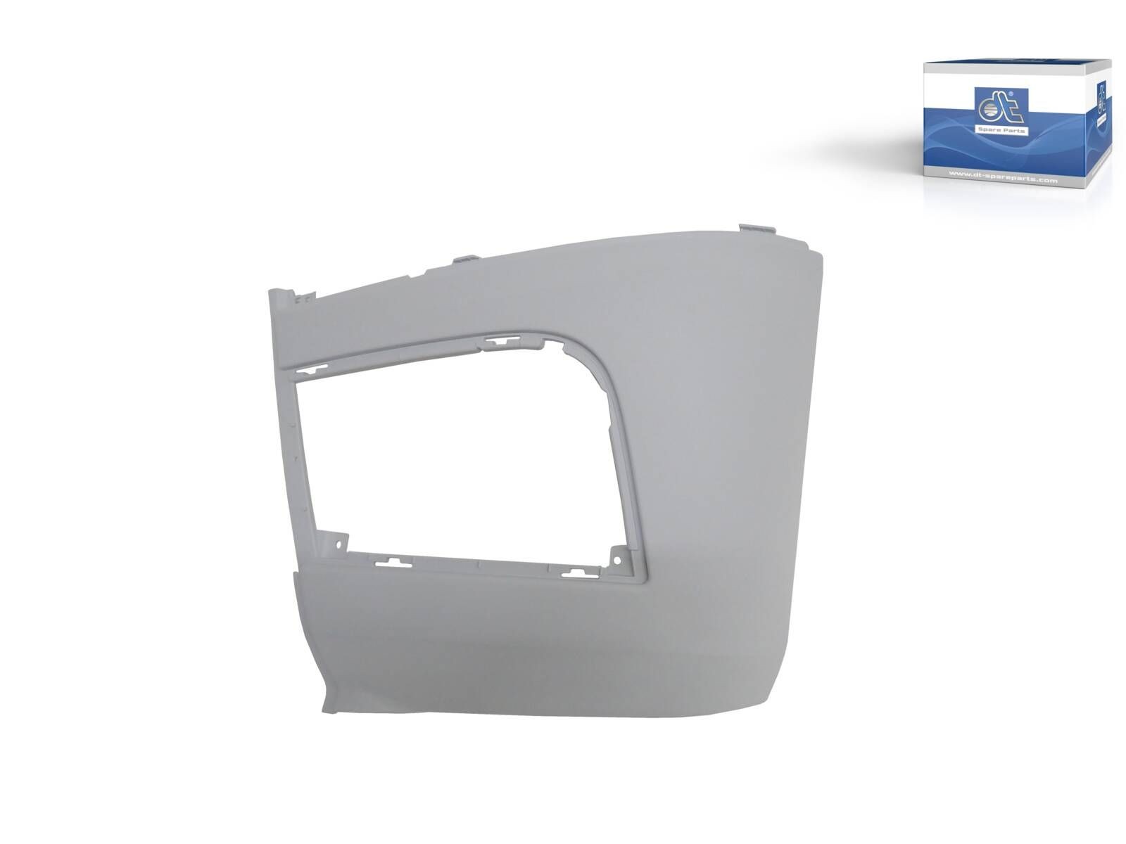 Angle de pare-chocs gauche DT Spare Parts 4.71103SP en polymère blanc haute densité