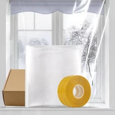 Thermal Shrink Window Insulation Film Kit 5 Pack 42 x 210 inches, Clear 