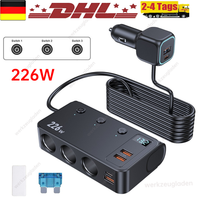 12V 24V Lkw Auto Kfz-Adapter 3 Fach ZigarettenanzüNder Verteiler 3 Usb Steckdose
