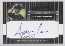 2008 Razor Signature Series Black 5/199 Aaron Crow #109 Auto 0s3