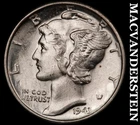 1943 Mercury Dime- Silver- Choice Gem Brilliant Uncirculated+++ Luster #i8794