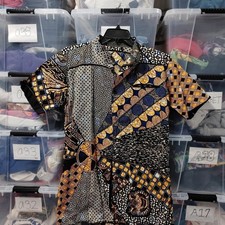 African Print Culture Button Up With Bold Details And Designs Fits Large A319