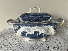Johnson Bros Old Britain Castles Ironstone blau-wei&szlig;e Terrine