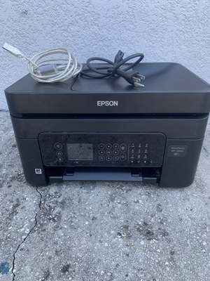 #ad Epson Work Force WF 2850 Wireless Color All in One Printer Copier Scanner Black $80.00