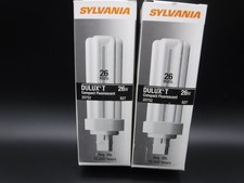 Lot of 2 Sylvania Dulux T 26W  Fluorescent Bulbs 20752, Gx24d-3 base