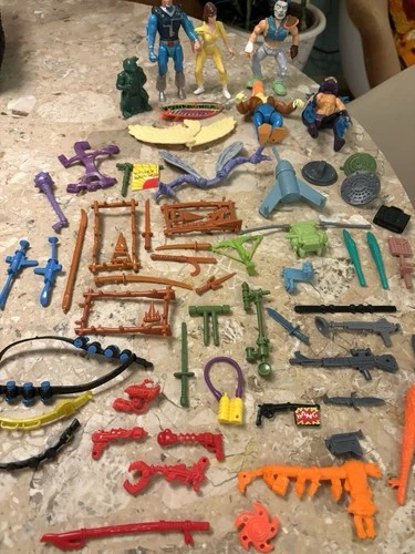 Vintage Teenage Mutant Ninja Turtles TMNT Action Figure Accessories Weapons Lot