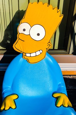 Bart Simpson Rockin TV Chair Simpsons Mattel 1990 RARE Simpson