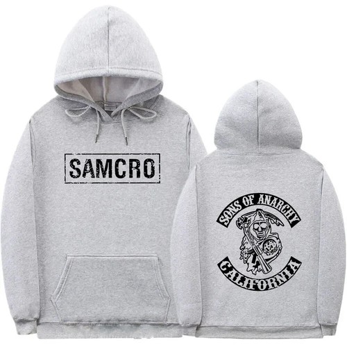 Sudadera con Capucha Estampado Doble Cara Prendas para el torso Hijos de la Anarquía SAMCRO Hombres Mujeres - Imagen 15 de 33