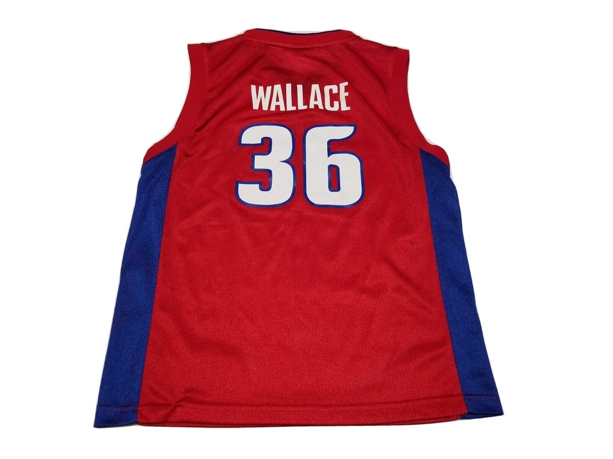 Detroit Pistons Rasheed Wallace Adidas Red Jersey Youth Large 14-16 NBA #36