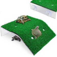 Lawn Turtle Basking Platform Grass Ramp Climbing Ladder Aquarium Tank Large