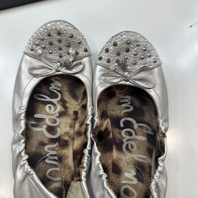 LITTLE GIRLS sam edelman silver flats