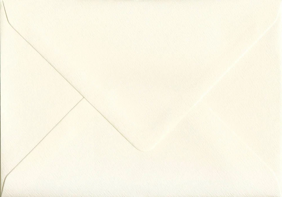 COLOUR CRAFT DIRECT Magnolia 152mm x 216mm Gummed A5 Card Cream Envelopes - 110gsm Paper