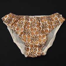 NEW Secret Treasures VTG Y2K 90s Sheer Satin High Cut Brief Panties MEDIUM