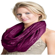Purple Mobius Infinity Scarf Snood Circular Tube Shawl Stole Wrap Pashmina *NEW*