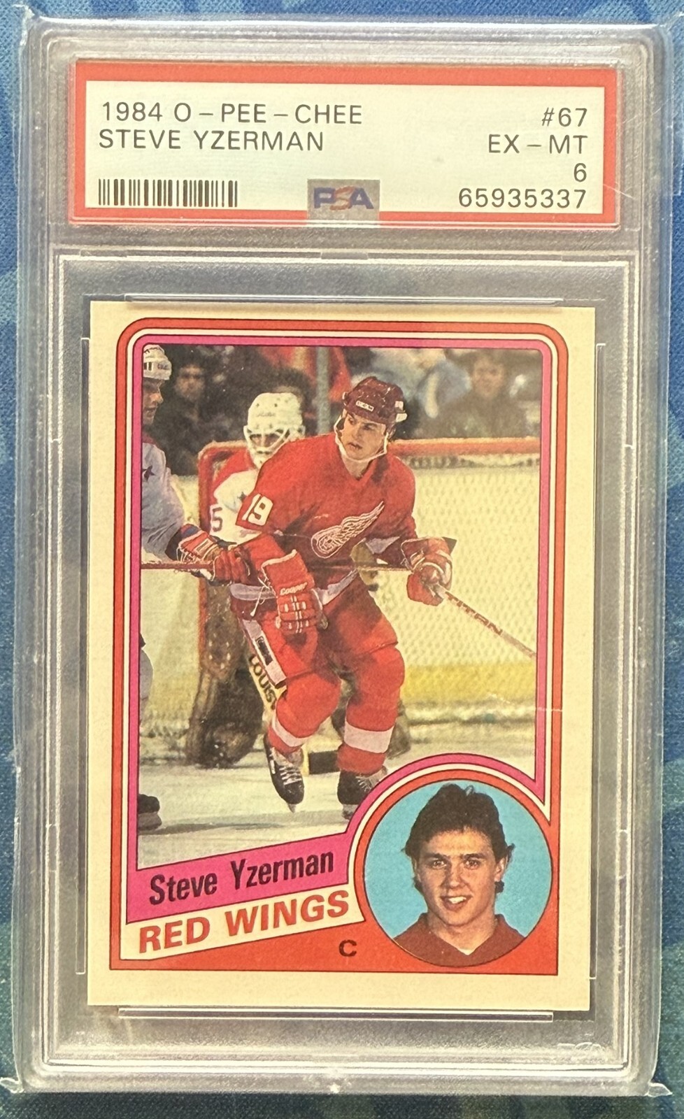 1984 O-Pee-Chee #67 Steve Yzerman ROOKIE PSA 6