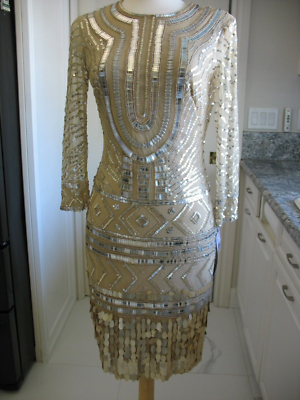 beaded dress plt Beaded Fringe Sleeveless Mermaid Dress by Ladivine CD866 main image 0