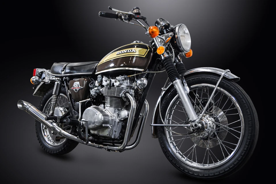 Silenciador de salida de acero inoxidable 2-1 410 mm escape completo Honda CB450 CL450 1969-1974 Foto 3 de 4