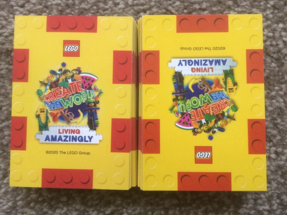 2020 LEGO CARDS SAINSBURY’S LIVING AMAZINGLY CREATE THE WORLD APPROX
