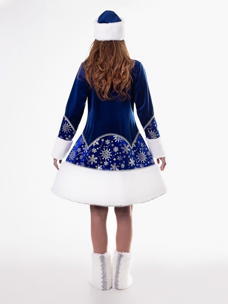 blue dress with snowflakes Halloween Snowflake Print Ice Princess Costume Dress with Sweetheart Neckline and Adjustable Straps main image 0