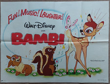 Bambi 1966 RR Original UK Quad Poster