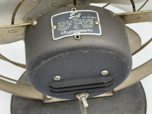 Vintage Mid-Century Surf Fan 540-2 Electric 13” 3 Blade G-M Laboratories READ - Picture 8 of 10