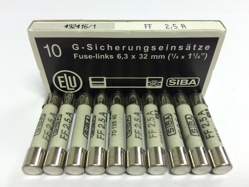 SIBA 7012540 6.3x32mm Super Quick Acting -Pick A Rating- FF Fuse 500-700V Pk5/10 - Picture 17 of 26