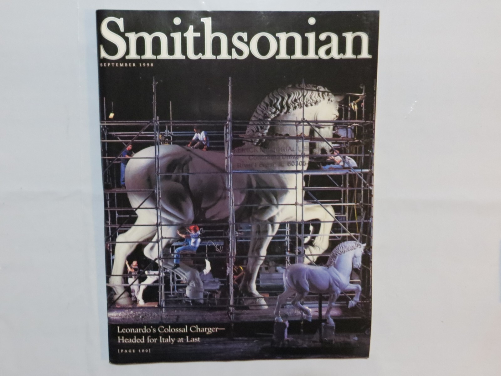 Smithsonian Magazine September 1998 Issue Leonardo's Colossal Charger ...