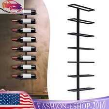 Wall Mounted Wine Rack Wine Storage Display Holder Rack Organizer for 8 Bottles