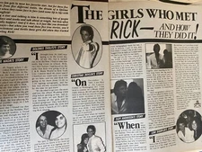 Rick Springfield, Two Page Vintage Clipping, a